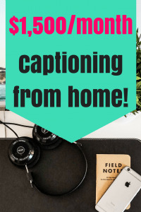 work from home as a captioner and make up to $1,500 a month at home. All you need is a computer and headphones and you are set. #captioner #workfromhome #makemoneyonline