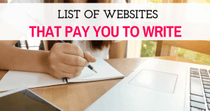 A list of currently and updated websites that pay you to write in 2018. Most of them offer over a $100! #paidtowrite #makemoneyonline