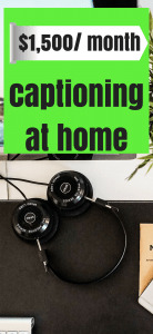 work from home as a captioner and make up to $1,500 a month at home. All you need is a computer and headphones and you are set. #captioner #workfromhome #makemoneyonline