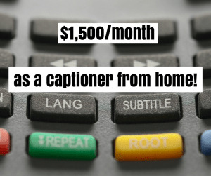 work from home as a captioner and make up to $1,500 a month at home. All you need is a computer and headphones and you are set. #captioner #workfromhome #makemoneyonline