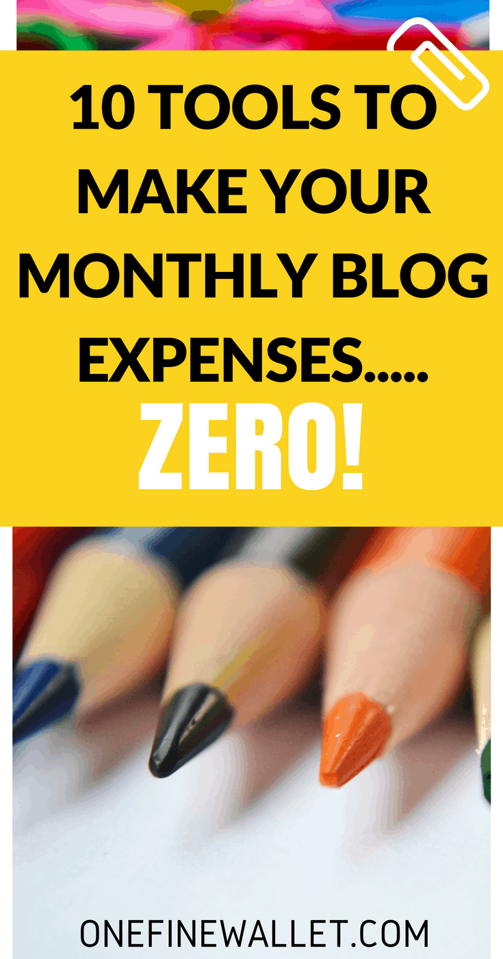 Want to make money blogging but dont want to spend monthly? I have a list of blogging resources that will reduce your expense to zero! #makemoneyblogging #blogging #bloggingresources #blogexpenses