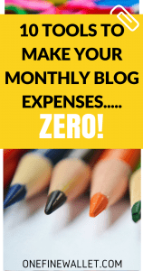 Want to make money blogging but dont want to spend monthly? I have a list of blogging resources that will reduce your expense to zero! #makemoneyblogging #blogging #bloggingresources #blogexpenses