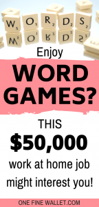A work at home job for those that enjoy playing with words. This is a flexible online job that will help you make money at home #workfromhome #workathome #makemoney