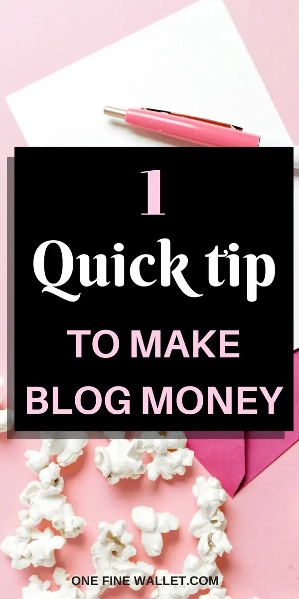 One quick trick to make money blogging for beginners using pinterest marketing!