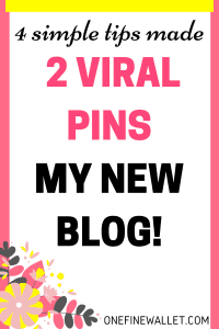 2 of my pins went viral on pinterest in my first month blogging. Here are quick tips on how you can do it too! #viralpins #pinteresttips #pintereststrategies