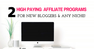 Overwhelmed by affiliate marketing and wondering where to start? Here are 2 high paying affiliate programs for bloggers in any niche #affiliateprograms #affiliatemarketing