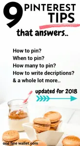 These 9 Pinterest marketing tips will answers all your burning pinterest questions. These pinterest startegies have grown my small blog organically. #pinterestmarketing #pinteresttips #pintereststartegies #bloggingtips #blogtraffic #blogging