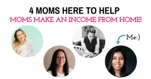 Here are 4 moms that are here to show you 4 work at home jobs that are flexible and make you more than $50,000 a year in income. These jobs are flexible for moms with babies! #workathome #workfromhome #makemoneyathome #makemoneyonline #makemoney #jobsformoms