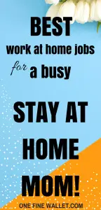 The ultimate list of the best work at home jobs for stay at home moms who are looking to make a full time income. #workfromhome #makemoneyonline #makemoney #onlinejob