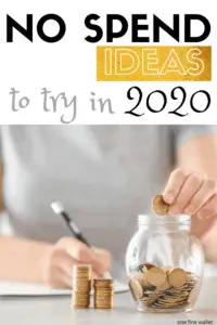 No spend challenge to try in 2020. Money saving ideas to try out this year!