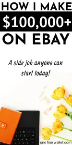 Make extra cash from home with this side hustle that can earn you a full time income. An online job that pay you to sell things on ebay #makemoney #makemoneyonline #workfromhome #job