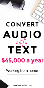 Make money online converting audio into text documents. This work at home job can make you upto $65,000/year. Learn how you can get started today #money #howtomakemoney #workfromhome #earnmoney #moneyfromhome