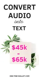 Get started working from home as a transcriptionist as a beginner with no experience. This job can earn you upto $65,000 in income.