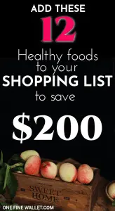 Here is a healthy grocery shopping list when you are on a budget, and yet want to eat healthy. This is sure to cut your grocery bill and save you $200 a month. Clean eating. College grocery list on a budget #budget #savingmoney #frugallife #collegelife #moneytips