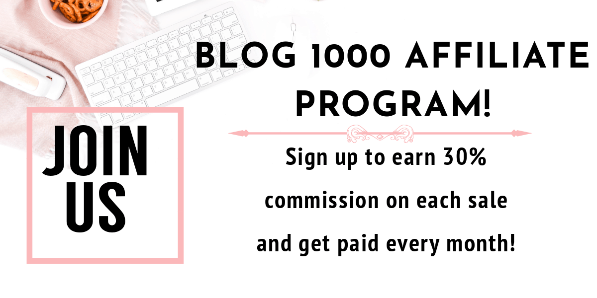 Join Blog 1000 affiliate program - One Fine Wallet