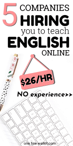 Teach English online with or without a degree, with five companies that are currently hiring. Work from home tutoring, and make money online, working flexible hours. This job suits stay at home moms looking for flexible online business ideas #makemoneyonline #workfromhome #sidehustles #money #makemoneyfast #howtomakemoney #earnmoney #moneyfromhome