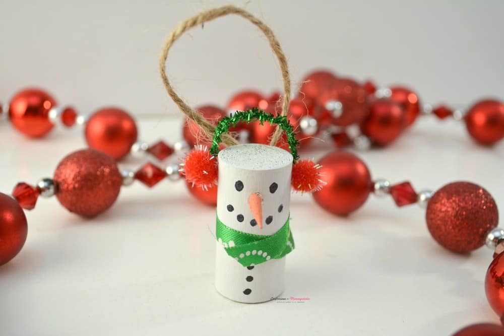 Wine-Cork-Snowman-Ornament - One Fine Wallet