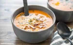low carb and keto cheeseburger soup