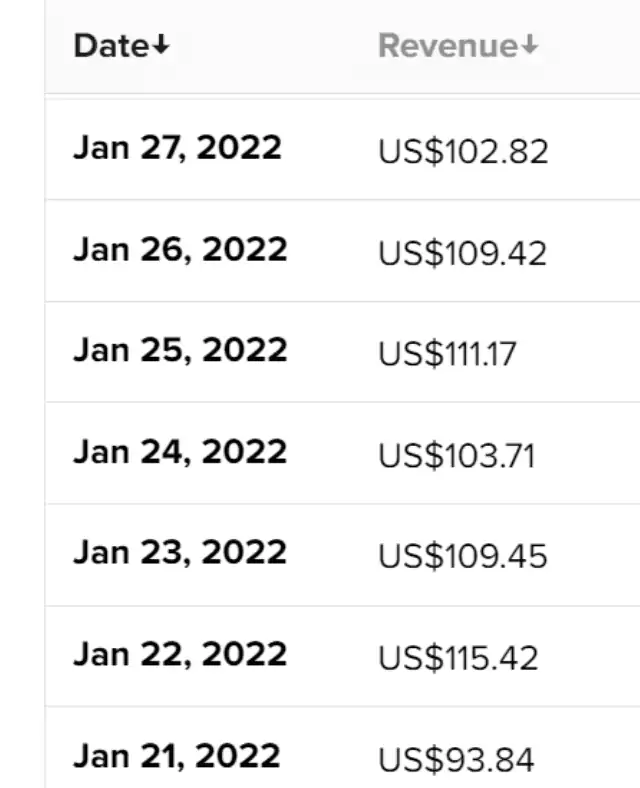 income from blogging.