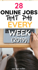 Here is a list of the latest online jobs that pay weekly and some of them daily. Make money from home with these work from home jobs.