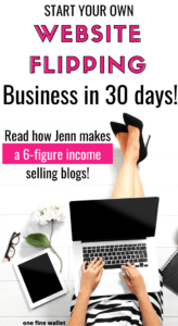 Interested in starting an online business? This is one of the best opportunities to make money from home. Start a successful website and sell it for money! Read how this stay a home mom is making a six figure income with her online business!