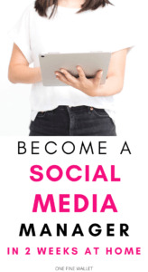 Earn money online as a social media manager and earn a six figure income. This is a flexible work from home job for stay at home parents