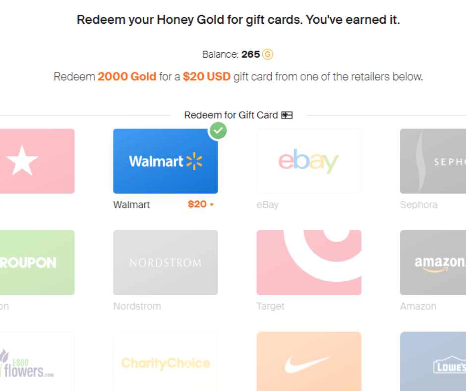 $20 free money with Walmart gift card by using the Honey app.