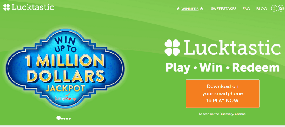 earn jackpot prizes with Lucktastic