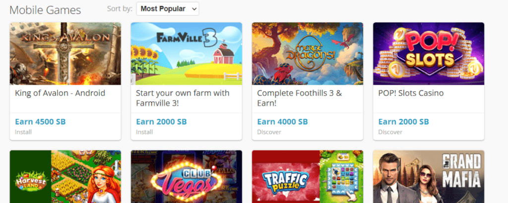 Play games with Swagbucks and earn points