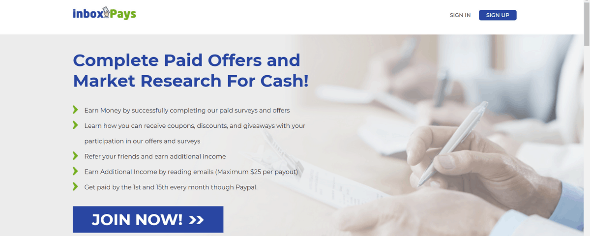 get paid to read emails with Inbox Pays