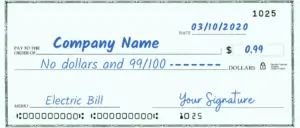 How Do You Write $0.99 On A Check