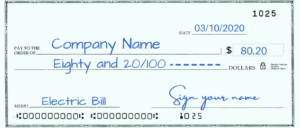 how to write a check