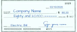 how to write a check