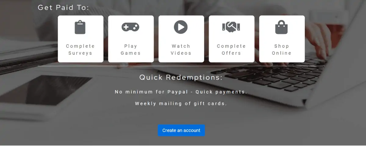 quick rewards - get paid to earn through various short tasks