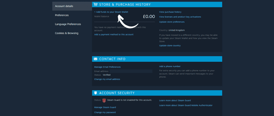 How to redeem steam gift card.