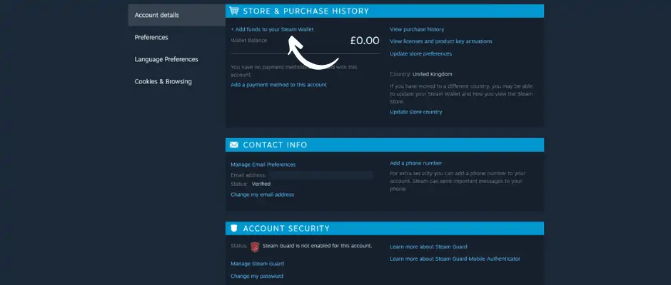 How to redeem steam gift card.