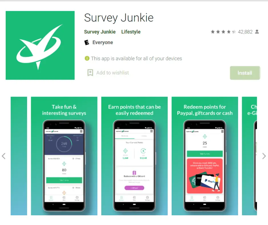 Survey junkie app